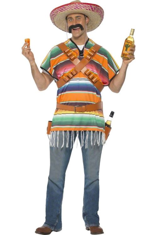 Costume Mexicain Tequila Shooter Homme Taille M - Multicolores