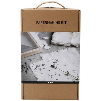 Kit Fabrication Papier DIY - 3 Cadres En Bois + 6 Feuilles De Toile + 6 Absorbantes - Tailles Différentes - Bricolage Et Création