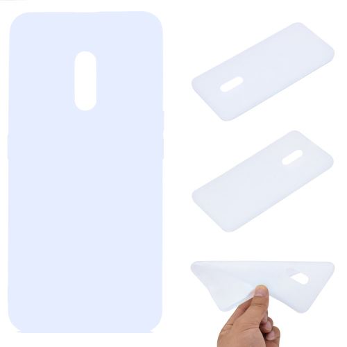 Coque en TPU couleur unie souple givré blanc pour votre Oppo K3
