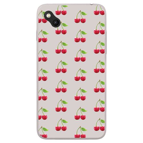 Coque en silicone Wiko Sunny - Cerises Gris