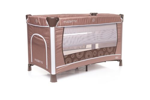 Lit parapluie deux niveau avec table à longer HODERN - max 14kg marron