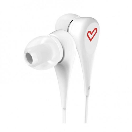 Energy System style 1 – Écouteurs intra-auriculaires (The Snug et légères, finition rubber, câble de 120 cm, avec motif plat) couleur blanc