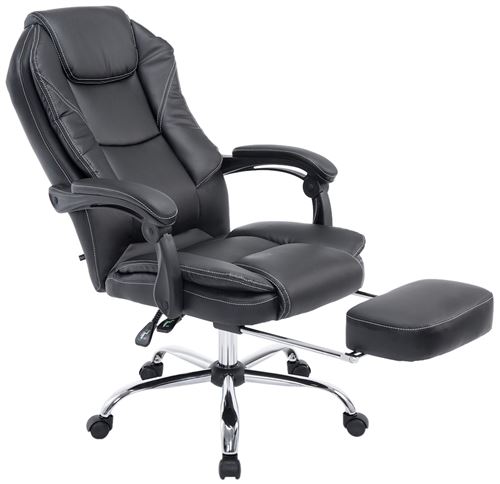 Fauteuil de bureau Castle similicuir , Noir