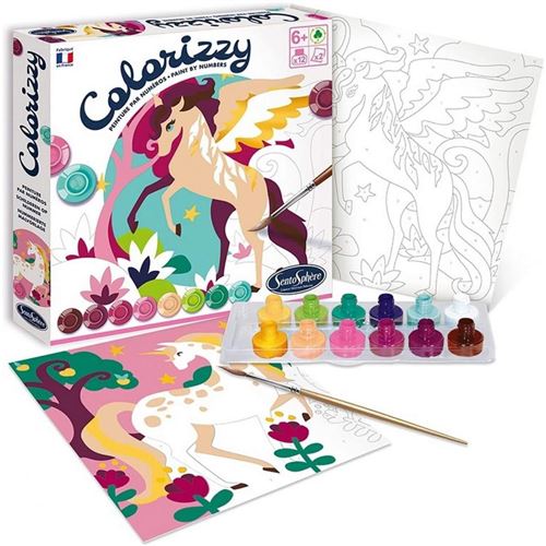 Peinture Par Numéros Sentosphère Colorizzy Licornes