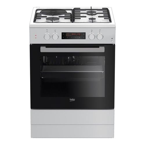 Beko FSE63410GWP - Cuisinière - pose libre - largeur : 60 cm - profondeur : 60 cm - hauteur : 85 cm - avec système auto-nettoyant - classe A - blanc