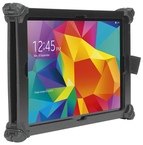 Coque de protection durcie Mobilis Resist Pack pour Galaxy Tab A 2018 10,5'' - Bandoulière incluse - Noir