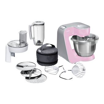 Robot pâtissier Bosch CreationLine MUM58K20 Rose dragée et argent