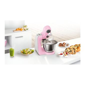 Robot pâtissier Bosch CreationLine MUM58K20 Rose dragée et argent