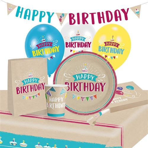Amscan paquet de fête My Birthday Party carton / papier 60 pièces