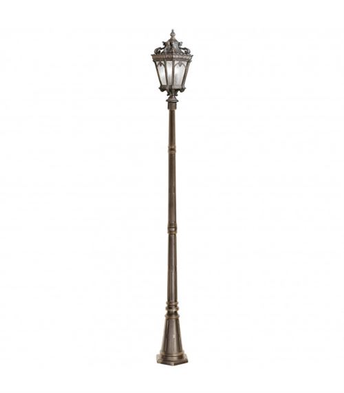 Lampadaire Tournai, fonte d'aluminium et verre, très grand