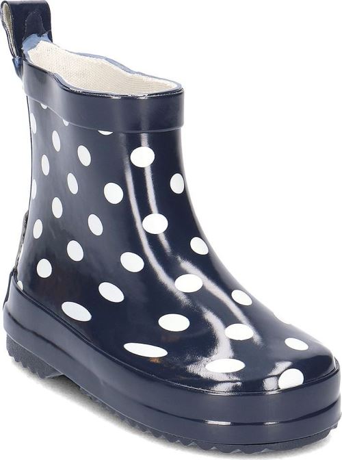 Playshoes bottes de pluie courtes pointillées bleu foncé