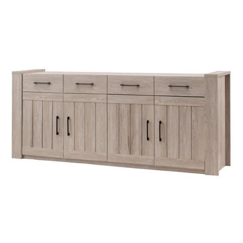 ERNEST Buffet bas - Contemporain - Decor chene clair - L 217,5 cm