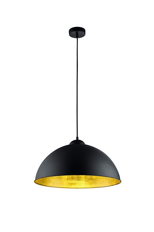 Trio Leuchten Suspension LED Romino Moderne Schwarz/goldfarbig