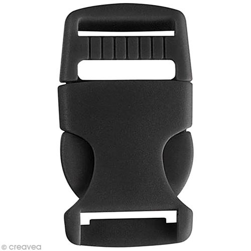 Fermoir à clip Paracord Noir - 20 mm - 5 pcs