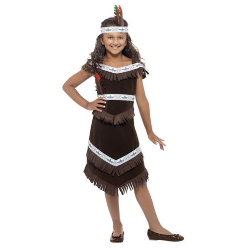 Déguisement Amérindienne Fille 7/9 Ans Marron 41096m Smiffys 7/9 ANS - 41096M Smiffys