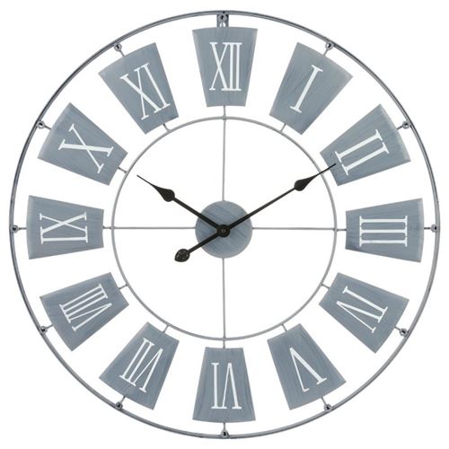 Horloge métal D76 gris clair Atmosphera