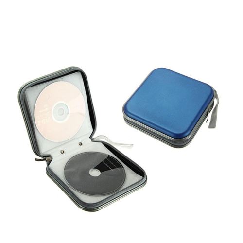 Etui housse de protection portable pour 40 disques CD/DVD - Bleu