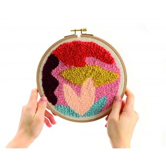 Kit Graine Créative punch needle abstrait 200 mm