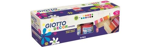 Giotto 936188 Trousse de 12 Gouaches acryliques