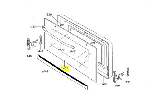 Vitre De Porte Exterieure Pour Cuisiniere Germania - 0406374