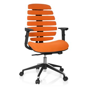 Chaise De Bureau Chaise Pivotante Ergo Line Ii Tissu Orange Hjh Office Achat Prix Fnac
