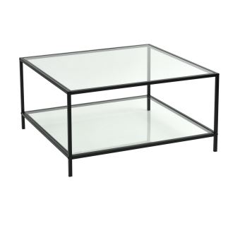 Urban Meuble Table Basse Verre Transparent Metal Achat Prix Fnac