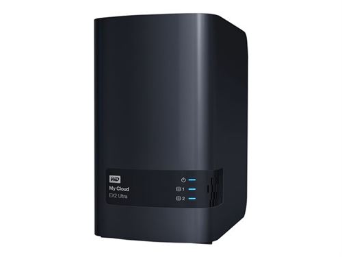 WD My Cloud EX2 Ultra WDBVBZ0060JCH - Apparaat voor persoonlijke cloud-opslag - 2 bays - 6 TB - HDD 3 TB x 2 - RAID 0, 1, JBOD - RAM 1 GB - Gigabit Ethernet - iSCSI ondersteuning