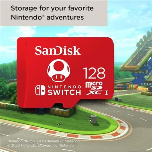 Micro SD pour Nintendo Switch 128 GB - SANDISK : la carte mémoire à Prix  Carrefour