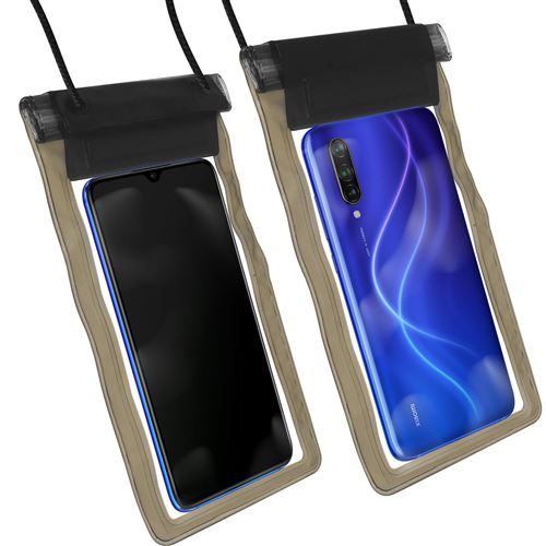 Pochette Étanche Universelle Pour Smartphone Protection Waterproof et Cordon Réglable Noir