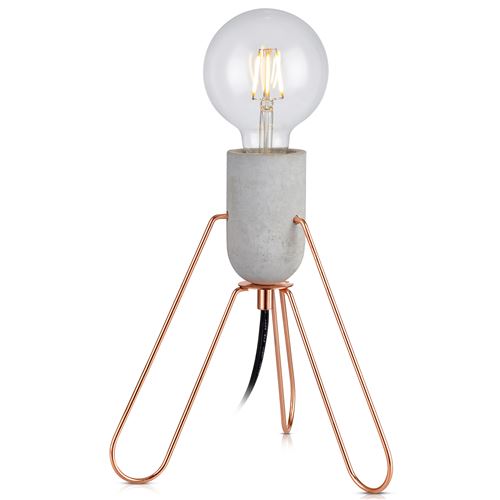 Versanora Piccola lampe de bureau lampe de chevet rétro industriel rose dorée