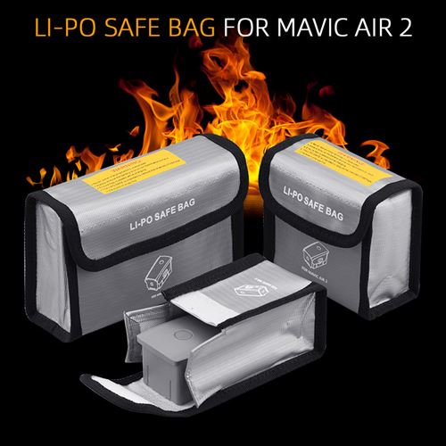 15€90 sur 3Pcs Sac De Protection De Batterie Lipo Safe Pour Drone Dji Mavic  Air 2_Argent - Accessoires pour drones - Achat & prix