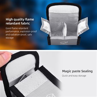 Sac De Sécurité Pour Batterie LiPo DJI Avata 2 - Résistant à La Chaleur Et Anti-explosion - Noir - 8
