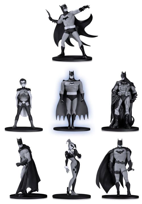 Batman Black & White pack 7 figurines PVC Box Set 2 10 cm