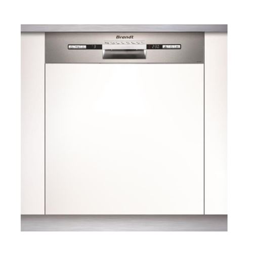 Brandt VH1772X - Lave-vaisselle - intégrable - Niche - largeur : 60 cm - profondeur : 58 cm - hauteur : 82 cm - acier inoxydable