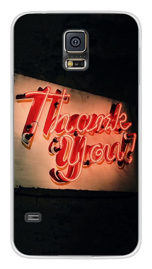 Coque en silicone imprimée compatible Samsung Galaxy S5 Thank You