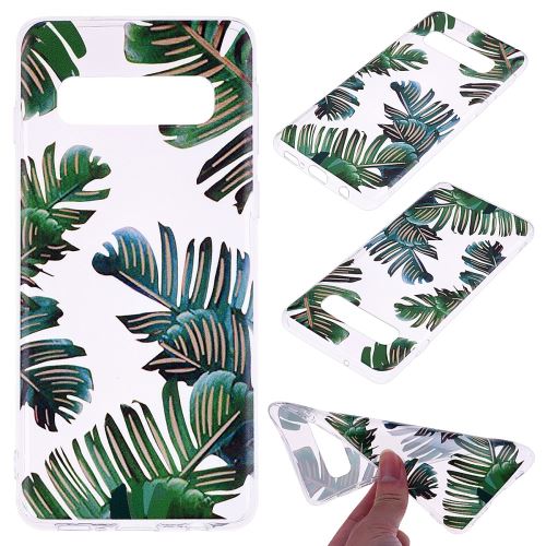 Coque en TPU impression de motifs feuilles pour votre Samsung Galaxy S10
