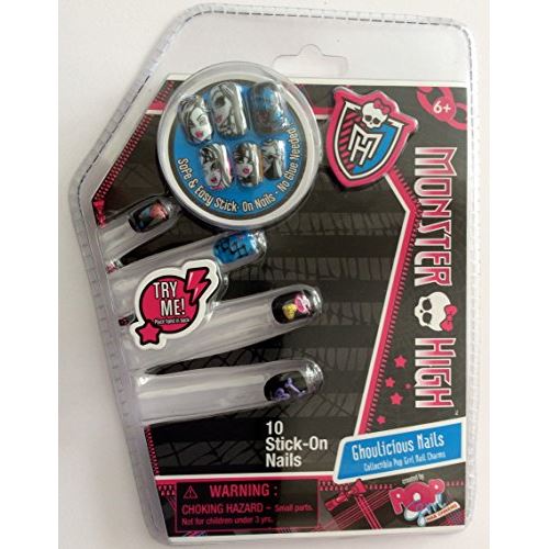 Ghoulishly Fabulous Monster High Nail Set - 10 Stick on Mails SET 3034