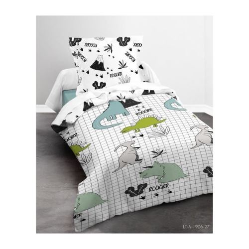 TODAY Parure de couette Happy Dinoroar - Coton - 140 x 200 cm