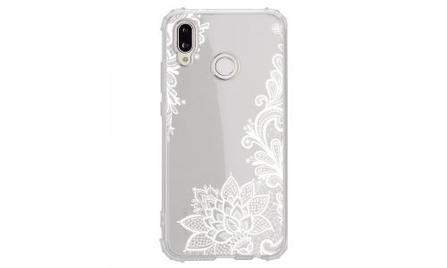 Coque souple pour Huawei P20 Lite avec impression Motifs Lace blanc