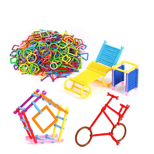 Puzzle 800PCS Blocs de construction sagesse d'épissage en plastique l'illumination des enfants - Multicolore