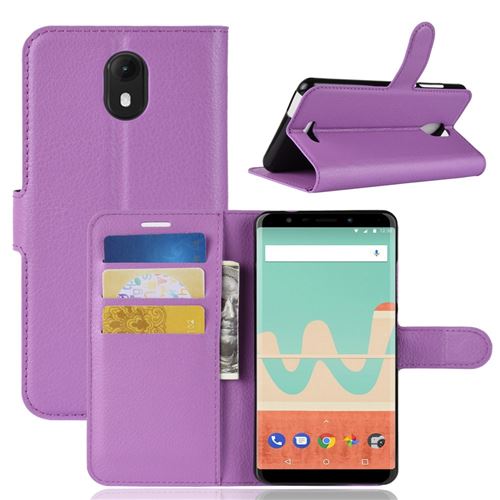 Etui en PU violet pour votre Wiko View Go