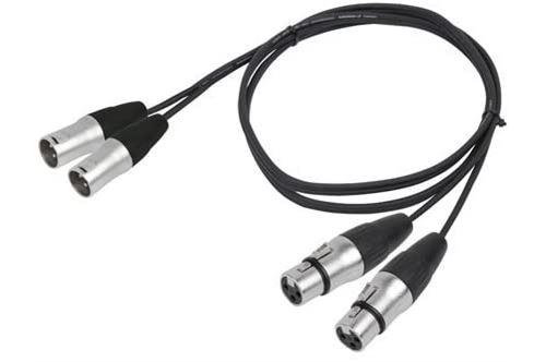 BST XLRM-XLRF-1,5X2 Câble de Liaison 1,5 m