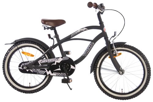 Volare Black Cruiser 18 pouces Garçon Frein à rétropédalage Noir mat