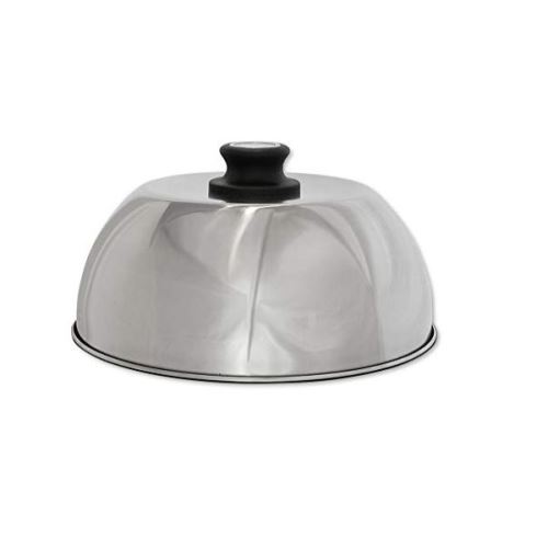 LotusGrill - Couvercle / capot pour LotusGrill G28 - Acier inoxydable et bouton avec thermomètre