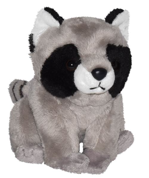 Wild Republic raton laveur junior 13 cm en peluche gris/noir