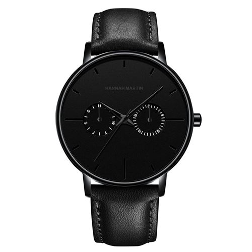 Montre à quartz HANNAH MARTIN Homme HM-150PN - Noir(40mm)
