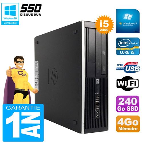 Pc hp compaq pro 6300 sff i5-2400 ram 4go disque 240go ssd graveur dvd wifi w7 État correct - Hewlett-Packard reconditionné disponible sur Fnac