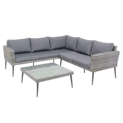Concept Usine - Salon de jardin bas - 5 places - Gris - Image 3