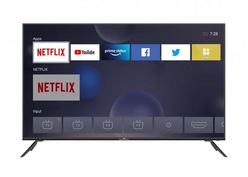 Smart-Tech SMT50F30UV2M1B1 - 50 diagonale klasse F3 Series LED-tv - Smart TV - Linux - 4K UHD (2160p) 3840 x 2160 - HDR - D-LED Backlight