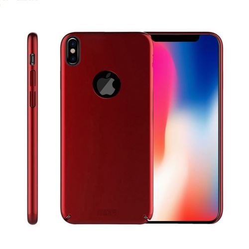 iPhone X Coque Protection Plastique Rouge Coque Protection Plastique Bouclier Arrière ALS48197